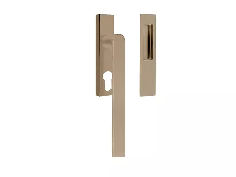 Hefschuifdeurbeslag PVD licht brons Arc Piet Boon PBA230Y PC69-Komgreep